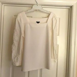 Ann Taylor mixed media top NWT